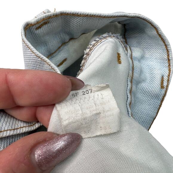 Levi’s VTG 70s High Rise Slim Straight Jeans Orange Tab FLAW Light Wash 12/14 - Picture 10 of 10